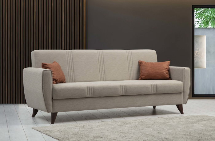 Atelier Del Sofa Zaden - Sofá cama de 3 plazas Beige Atelier Del Sofa Zaden - Sofá cama de 3 plazas Beige